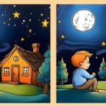 IQ-teszt: találj 3 különbséget a fiúval a csillagok alatt 19 másodperc alatt. IQ-teszt: találj 3 különbséget a fiúval a csillagok alatt 19